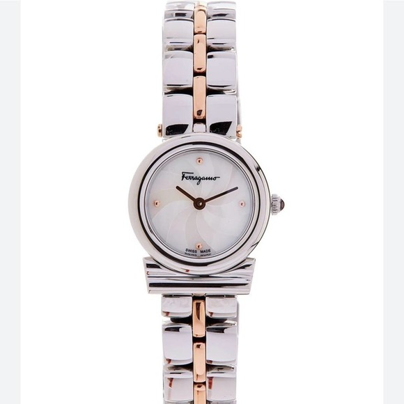 Salvatore Ferragamo Gancini Two-Tone Bracelet Watch 22mm - Picture 1 of 10